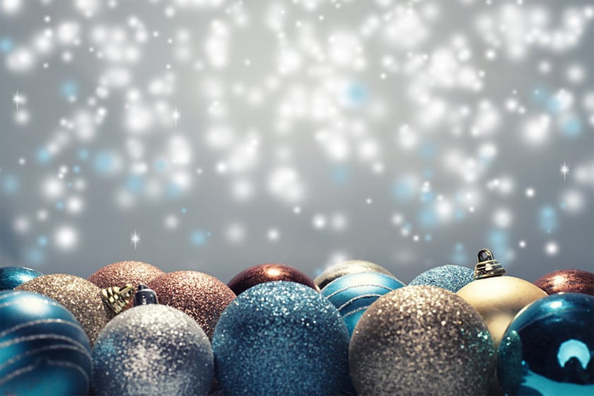 christmas blue balls